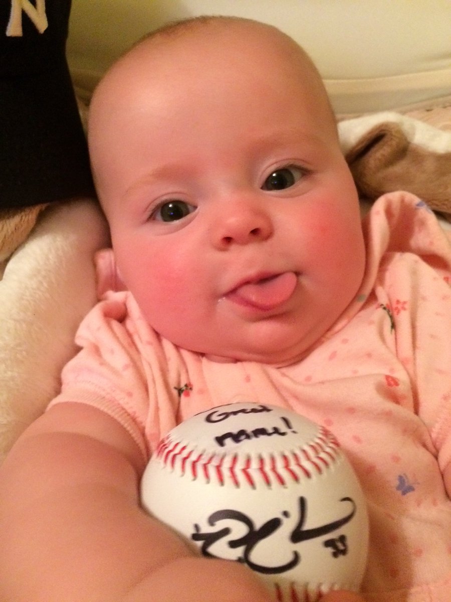 YankeesEm's tweet photo. @NickSwisher it was so great to meet you today!!! Thank you so much for Roslyn's first signed baseball - she loves it!!! https://t.co/CLNX0ws3ha