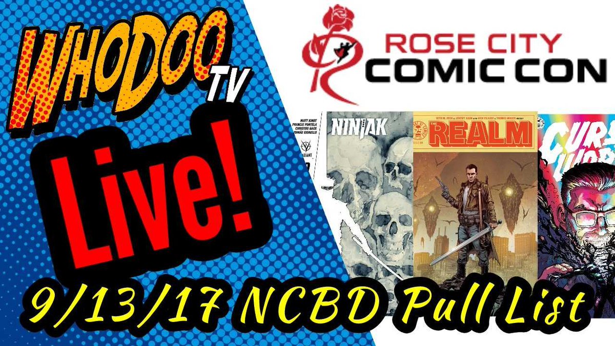 WhoDooTV's tweet photo. Tune in right NOW for #RCCC2017 #NCBD #SecretWeapons #ImageComics #ValiantComics #GrassKings #BoomStudios & more!!
https://t.co/UlErhRdknb https://t.co/g3C36JltEI