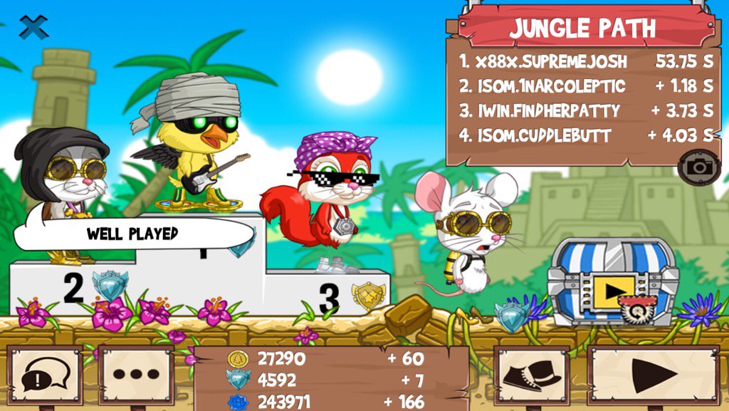 SUPREMEallDAY23's tweet image. Get on my level, son! #funrun2 #1Narcoleptic #FindherPatty #CuddleButt
