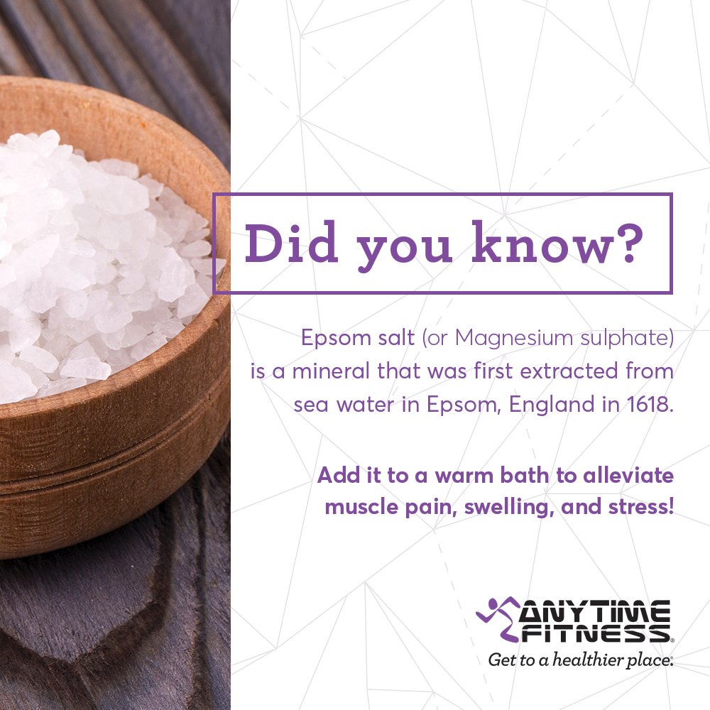 Treat yo'self to a nice, warm Epsom salt bath.
