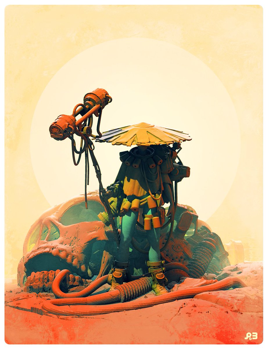 pascalblanche's tweet image. New Illustration: Here comes the Sorcerer! Coming from the same part of the desert lands as the other giant hunters... Probably a tribe?