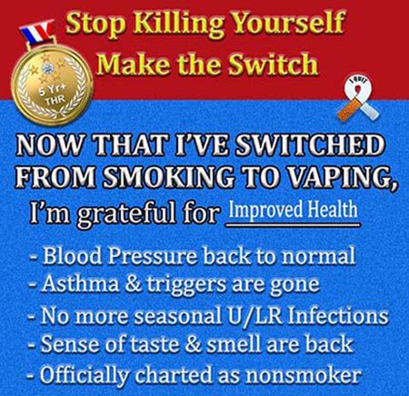 Airrunner1's tweet photo. @imaracingmom @tf4health @PtrSHIP4Health @ClearWayMN @MNSmokeFree @thr4life @CASAAmedia @DLNewspapers As did my GP in late 2011. Saved my life. This is what #THR looks like turned Harm Reversal. Spread the good word. #Vaping #95Less https://t.co/G661ODWhy2