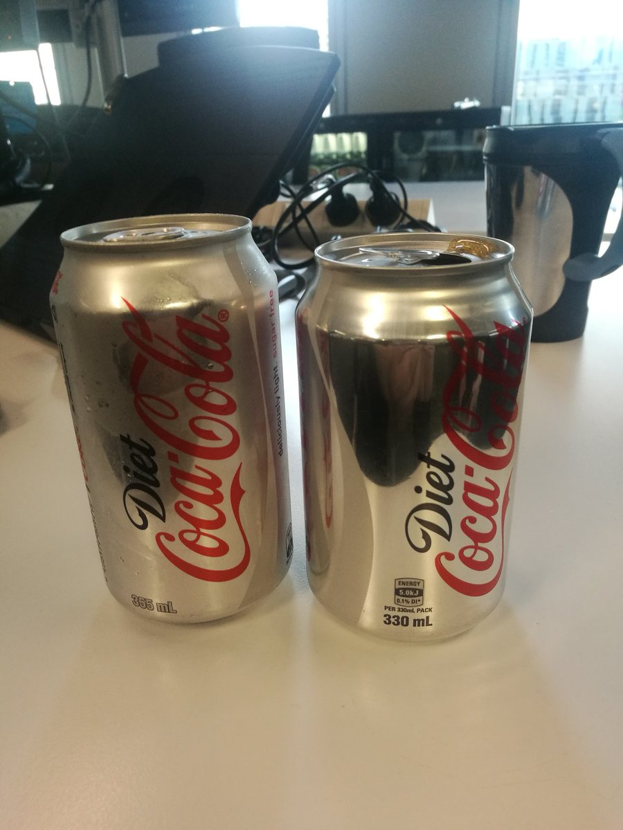 DarkUgh's tweet photo. OMG Diet coke now 25ml less! Finally I understand what people say when they say "Evil corporations". #Pepsi #Cocacola #realsuffering https://t.co/3yK8TXfBBd