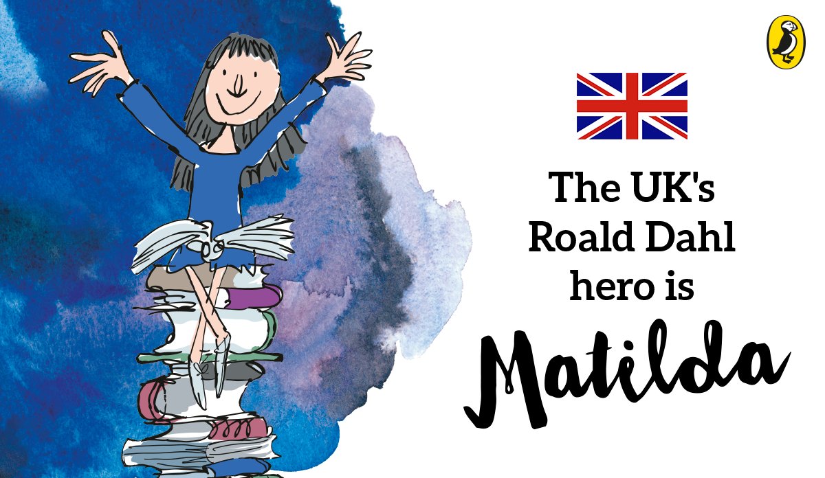 PuffinBooks's tweet photo. Drum roll please….You voted #Matilda as your favourite @roald_dahl hero! #RoaldDahlDay https://t.co/bdst6YOJku