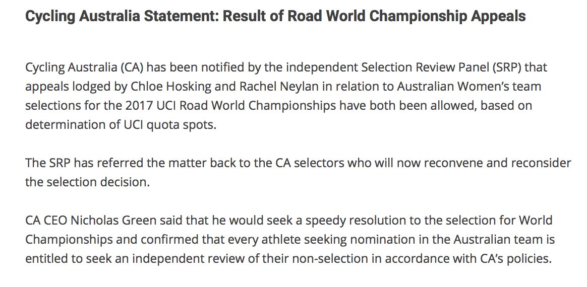 позиция австралийского велоспорта