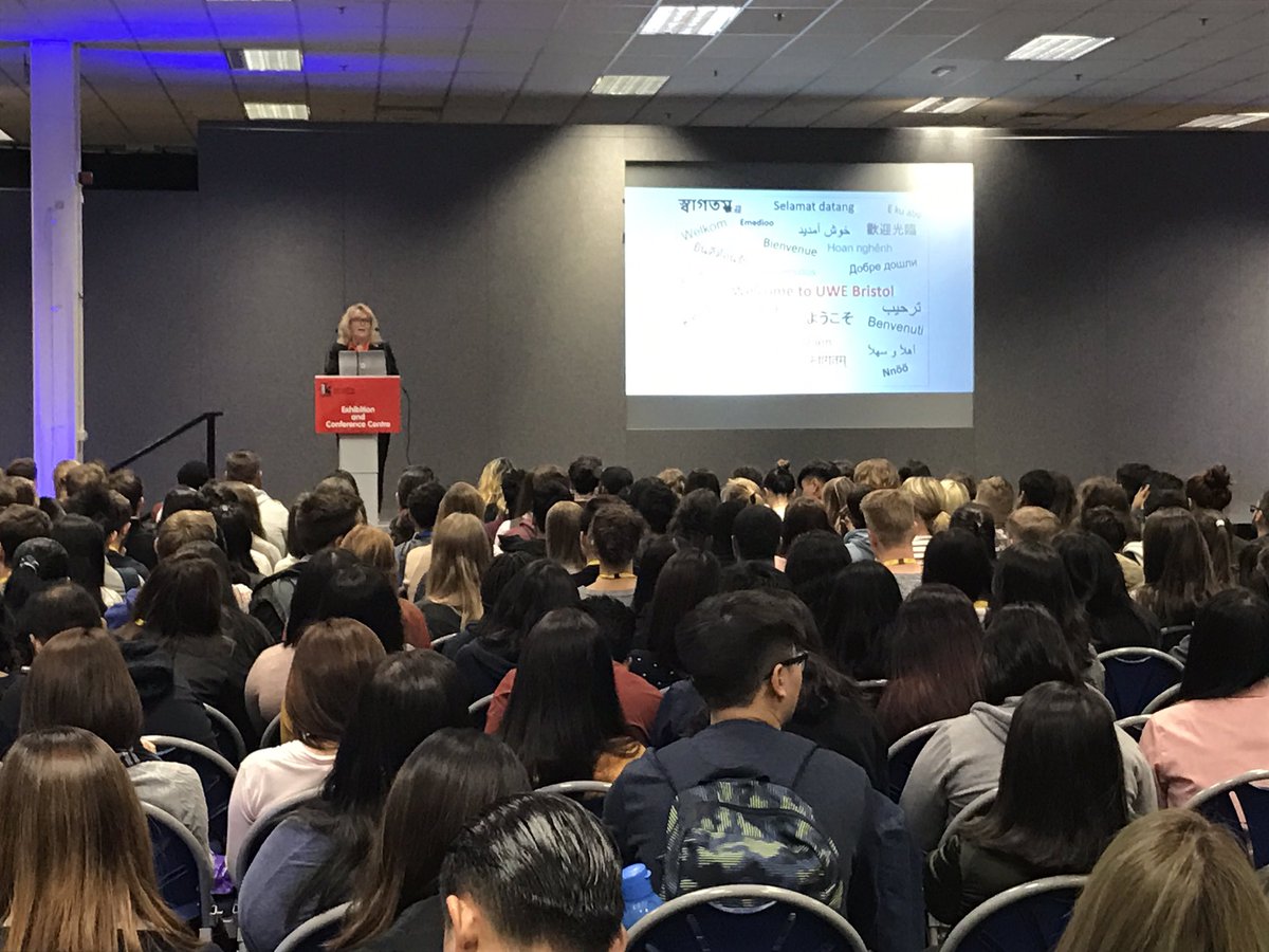 Jo Midgley Pro <a href="/VCUWE/">Professor Sir Steve West CBE, DL</a> welcoming new international students <a href="/UWEBristol/">UWE Bristol</a>