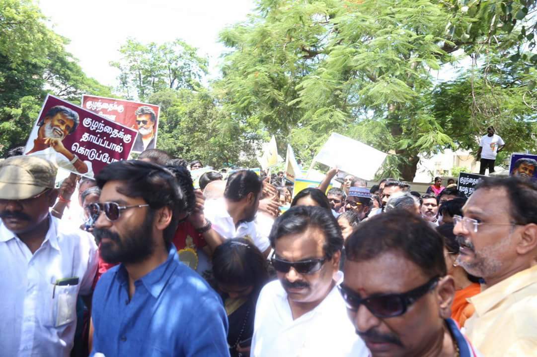 RBSIRAJINI's tweet image. .@latharajnikanth @dhanushkraja @ash_r_dhanush at #BharathYatra #ProtectionOfChildren #BeGoodDoGood today #Chennai huge response
