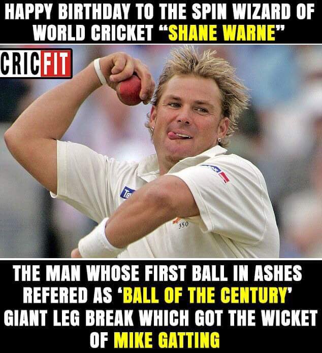 Happy birthday Shane Warne ! 