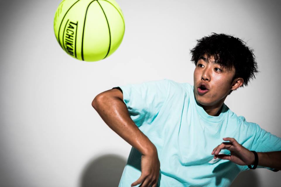 TACHIKARA's new basketball FLASHBALL is a neon yellow basketball.