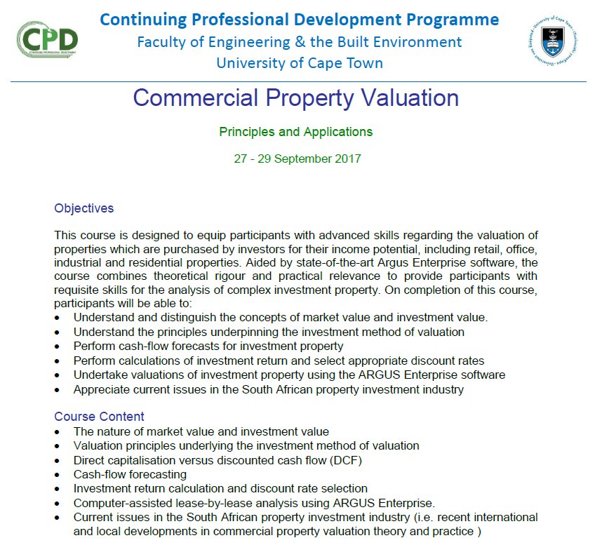 Property Valuation Courses In South Africa Property Walls