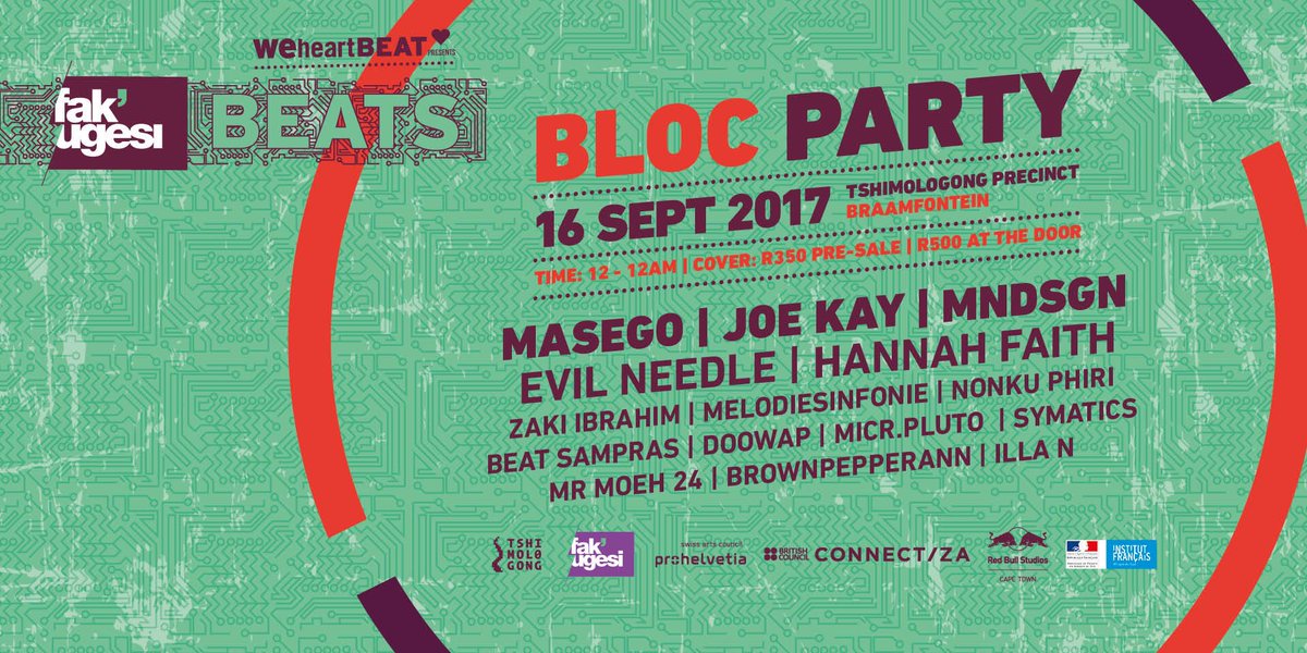 Join us as we fill JHB streets with an array of genre bending expressions this Saturday <a href="/fakugesi/">Fak'ugesi Festival</a> 

Ticket sales:qkt.io/XPeJmo