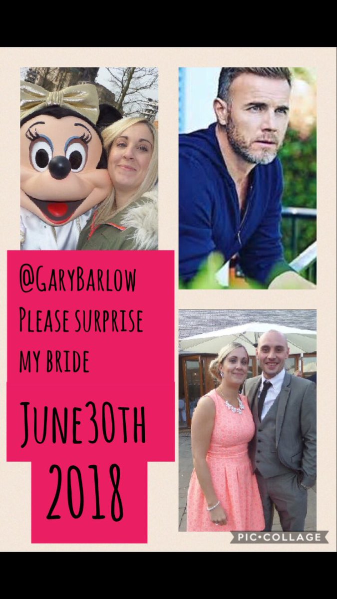 wedding2018's tweet photo. What are you up to @GaryBarlow ? Anything good you want to share #surprisemybride #1man #secretcampaign https://t.co/4rPzENeqqT