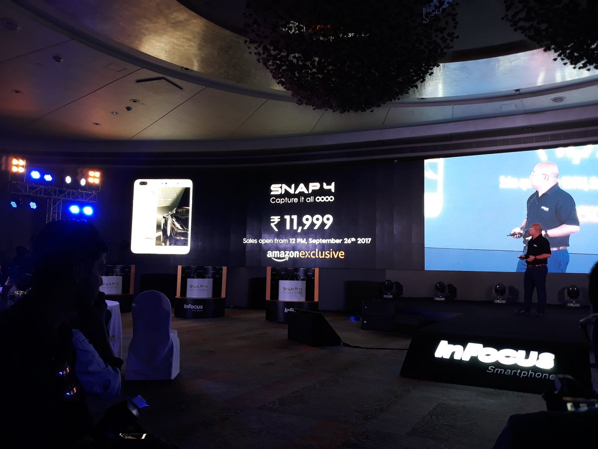 Smartprix's tweet image. The #InFocusSnap4 will retial on  Amazon for ₹ 11,999 @InFocus_IN