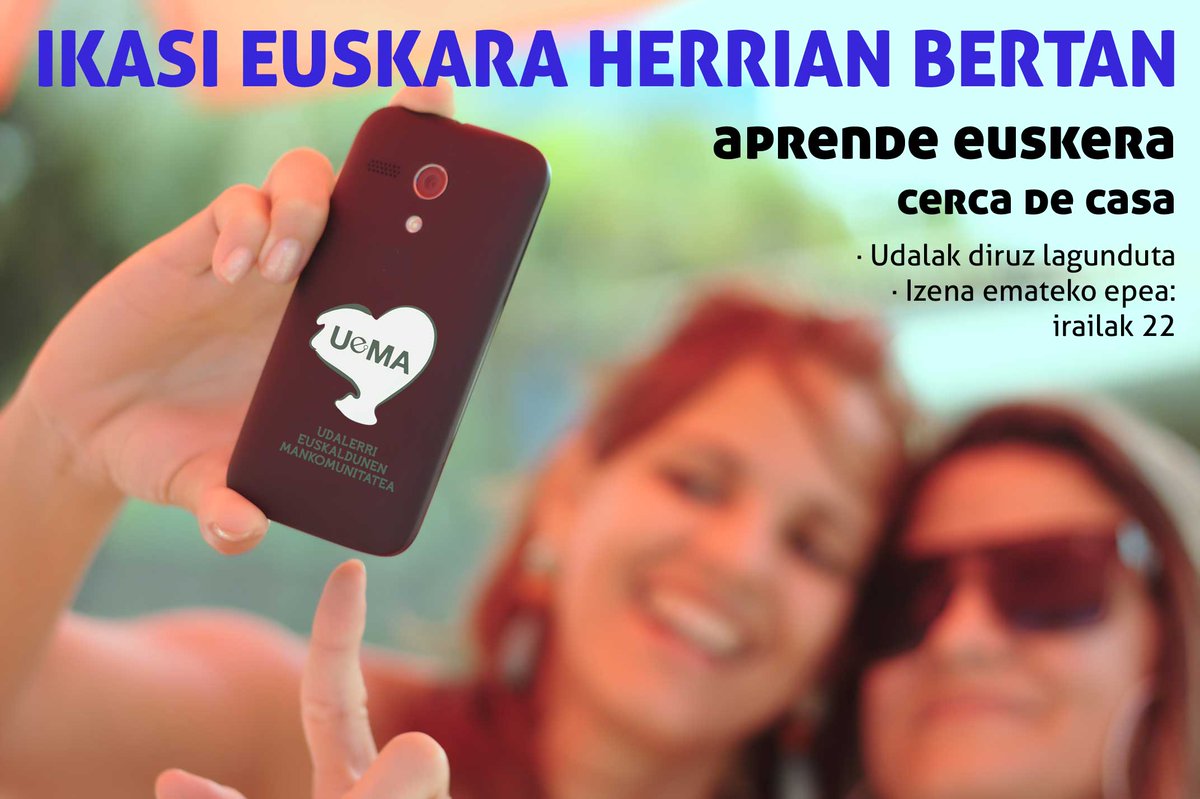 ‘Ikasi euskara herrian bertan’ kanpaina abiarazi du UEMAk, herri txikietan ere euskara ikasteko aukera bermatzeko uema.eus/2017/09/13/ika…