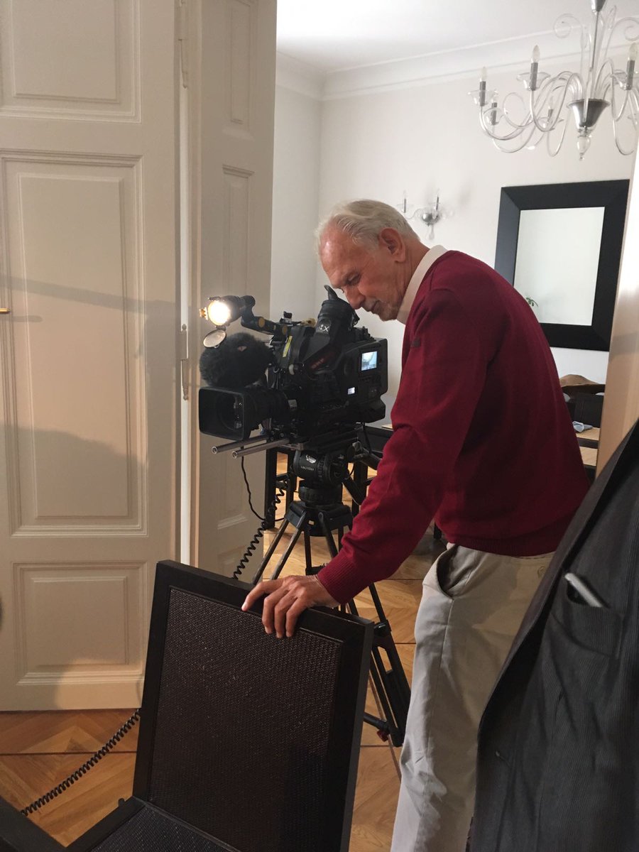 IMZMedia's tweet photo. What a wonderful afternoon with Brian Large, who we interviewed at the occasion of his liftetime achievement award! https://t.co/56s4MipEb6