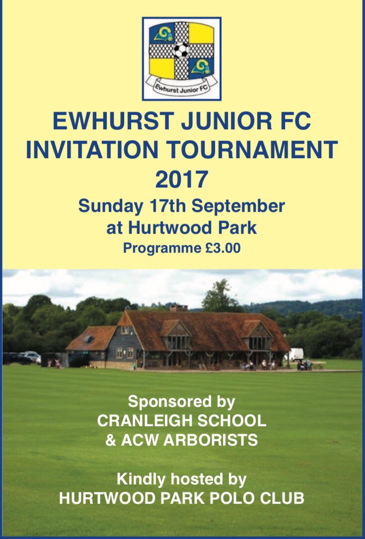 We are looking forward to attending the <a href="/EwhurstJFC/">⚽️ Ewhurst JFC ⚽️</a> tournament on Sunday, running a 'Beat the Keeper' stand!