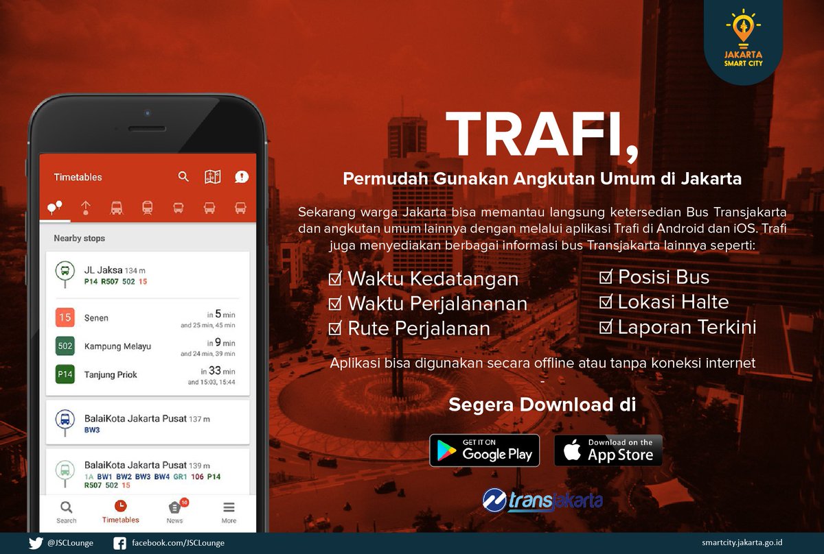 Tidak tahu mau naik transportasi umum apa ke tempat tujuanmu? Berapa lama waktu perjalanannya? Cek sekarang di <a href="/TRAFI_Indonesia/">TRAFI_Indonesia</a>
