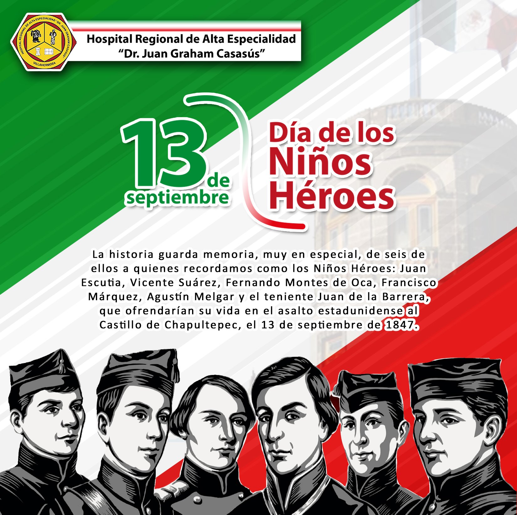 Frases De Los Niaos Heroes Hosp Dr Juan Graham on Twitter: "Se llama Niños Héroes a 46 cadetes