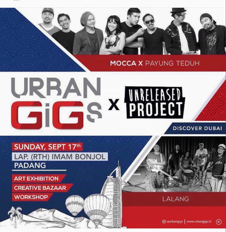 Jadwal manggung pekan ini : 

16 September : SMAN 34, Jakarta 

17 September : UrbanGigs x Unreleased Project, Padang #moccaXpayungteduh