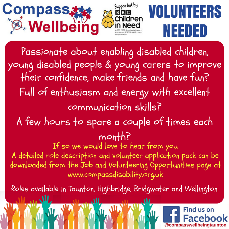 Compassdis's tweet photo. Fab #Volunteering opportunities in #Taunton, #Bridgwater, #BurnhamOnSea and #Wellington Full details at https://t.co/HlISj1JHhu
Please RT https://t.co/onJxGCzTjQ
