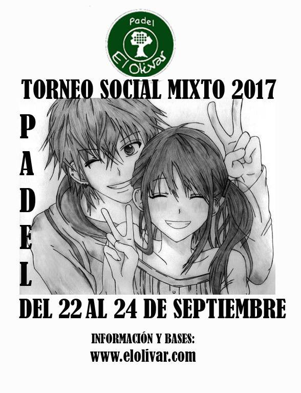 ¿Tienes planes del 22 al 24 de septiembre? ¿Te hace un pádel? 

Torneo Social Mixto 2017 #padel #ElOlivar

Más info: bit.ly/2x0zf68
