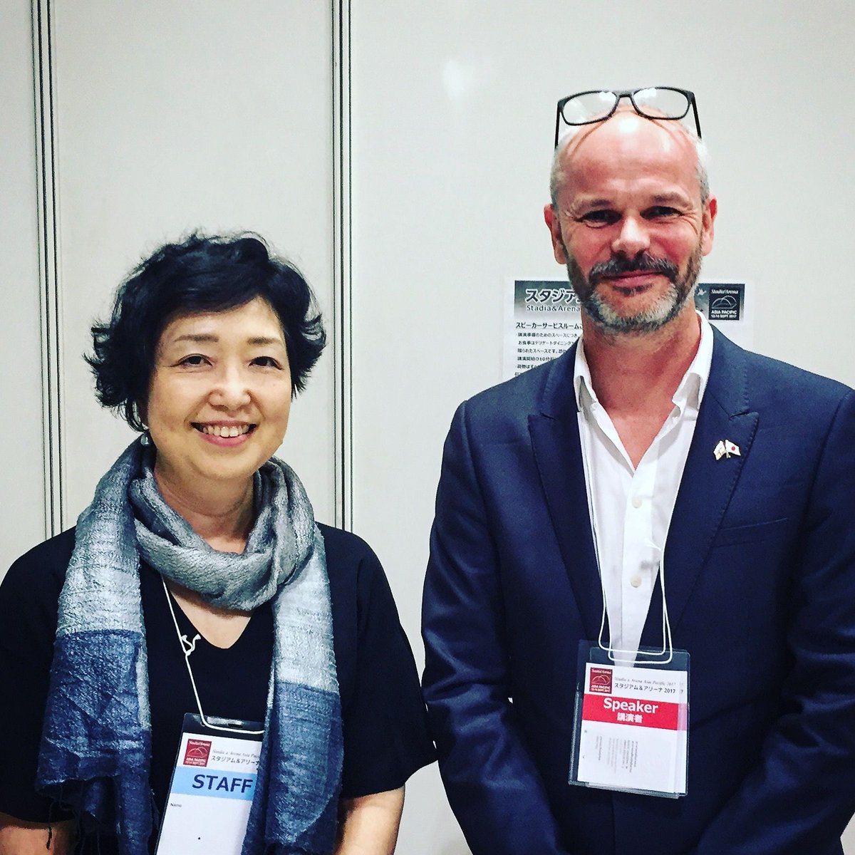 StageOneLtd's tweet photo. Essential kit in Japan? A rather wonderful translator. @tim_leigh about to speak at #StadiaArenaAP conference & exhibition.
#sportISgreat https://t.co/2EhyfnL5ZG