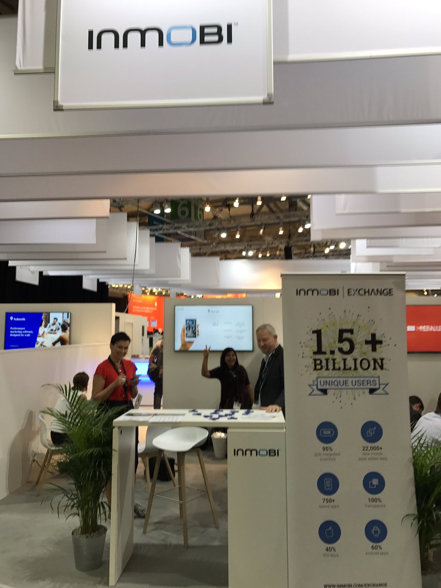 InMobi's tweet photo. #DMEXCO2017 is in full swing! Stop by Hall 6, C071-D078 to chat with the InMobi team about our mobile video ad solutions 👌 @dmexco #dmexco https://t.co/LhI6sTUpaP