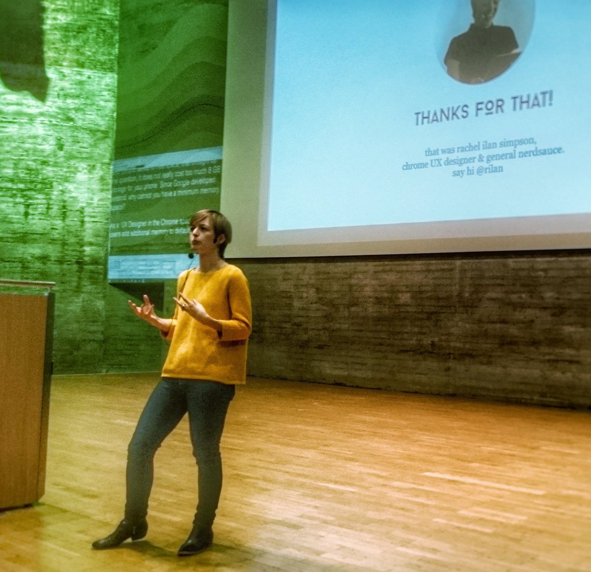 mucConf's tweet image. @rilan, working on @googlechrome, taking questions after her #muc17 Keynote about ux for emerging markets