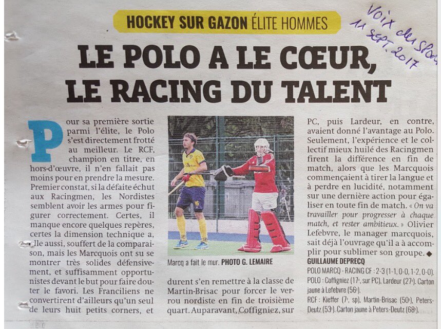 PoloHockeyClub's tweet photo. Merci @lavoixdunord pour ce bel article https://t.co/Gxj6NiYiba