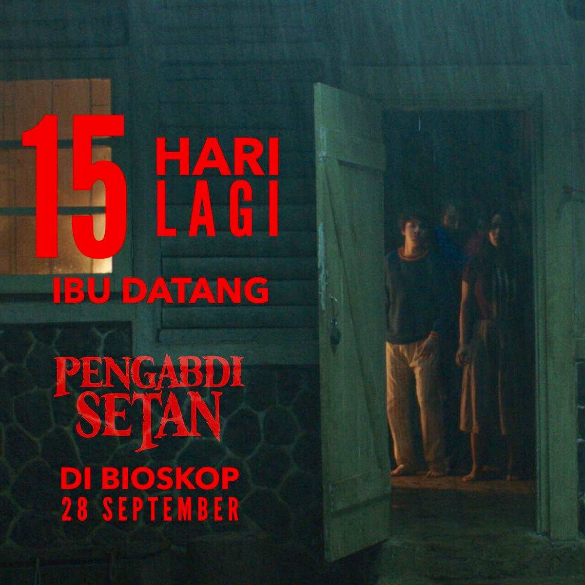 _gudangfilm's tweet photo. 15 hari lagi, ibu datang 👻

@pengabdi_setan @jokoanwar @TaraBasro @AiAlbar @Endyarfian_real @endiarfian https://t.co/PHo5BNW29U