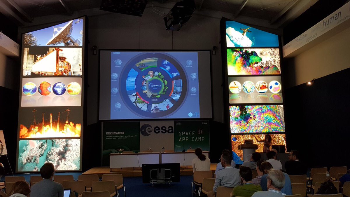 RemediaItalia's tweet photo. #copernicus #touchbook preview presented by Remedia at #spaceappcamp #2017 https://t.co/aN51GtJcqN