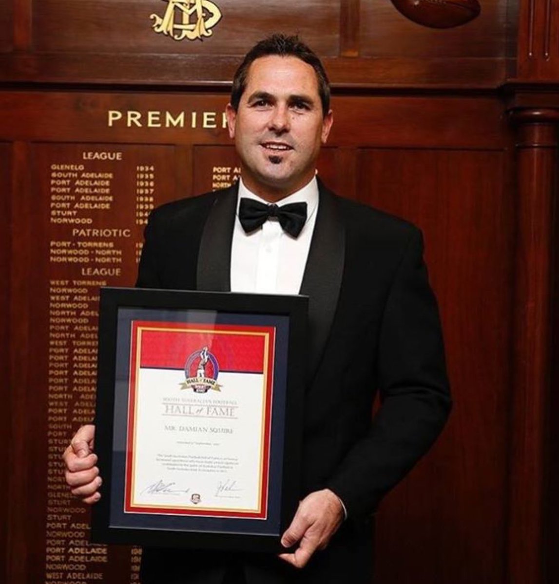 Congratulations to @dbeer02 on being inducted into the @SANFL Hall of Fame #doppelganger #stifler #LukeDarcy