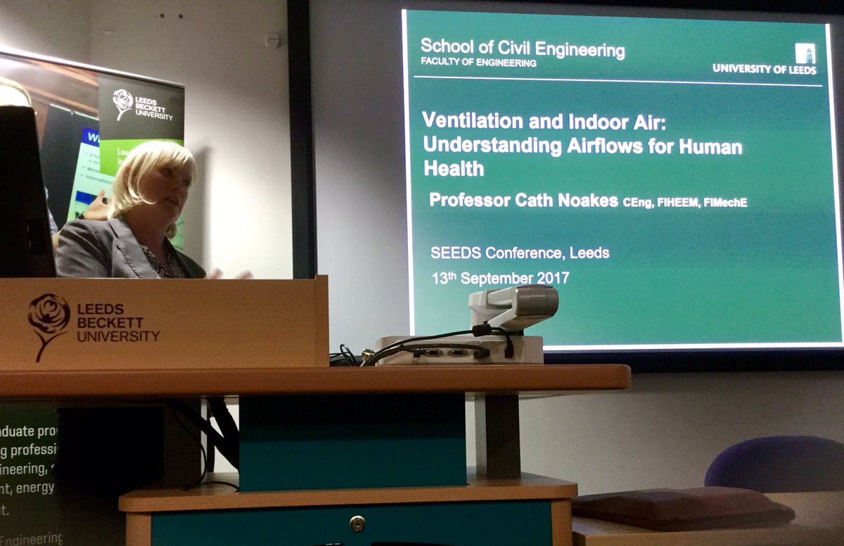 profjacquiglass's tweet photo. Great to see @CathNoakes speaking at #SEEDS2017 #Sustainability #AirQuality #Building https://t.co/qtHR0TCE5j