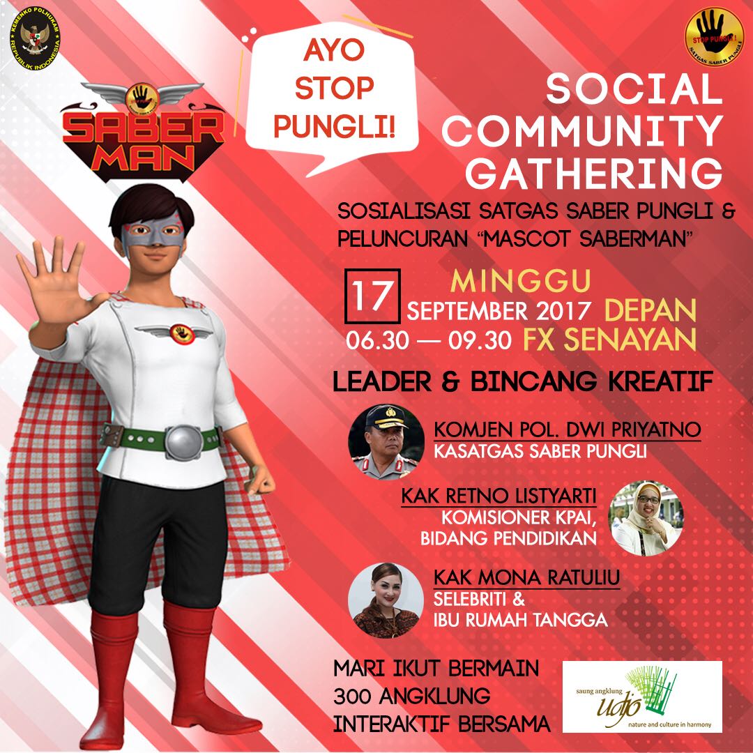 #SobatSaberMan artinya generasi Millenials terlahir dr budaya jujur utk Indonesia yg lbh baik <a href="/SaberPungliRI/">Satgas Saber Pungli RI</a> <a href="/SaberPungli/">SaberPungli</a> <a href="/jokowi/">Joko Widodo</a> <a href="/detikcom/">detikcom</a>