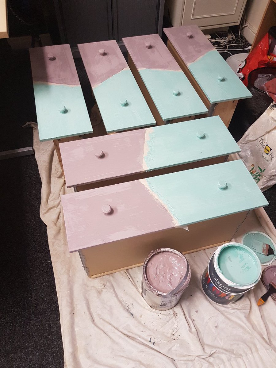 OWLemergencya's tweet photo. Staff and clients have been busy having a little revamp of the bedroom furniture #projectpaint #skills #upcycling https://t.co/mqKIrPyTAw