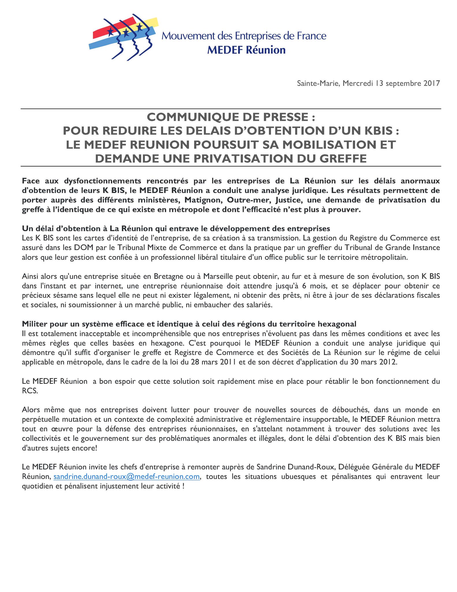 ট ইট র Medef Reunion Reduction Des Delais D