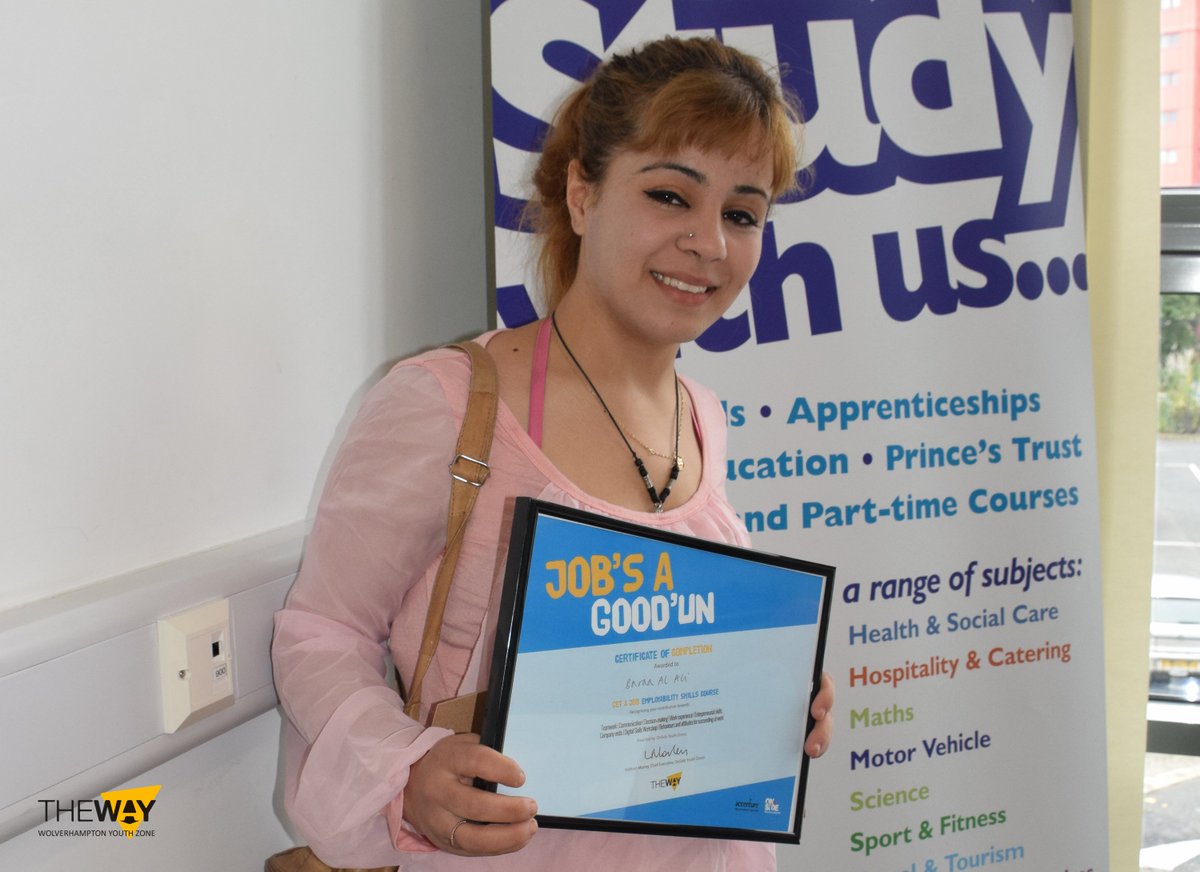 TheWayYouthZone's tweet image. A massive well done to Baraa! She got a job with the help of our Get A Job scheme. Find out more at thewayyouthzone.org/the-way-wolver…