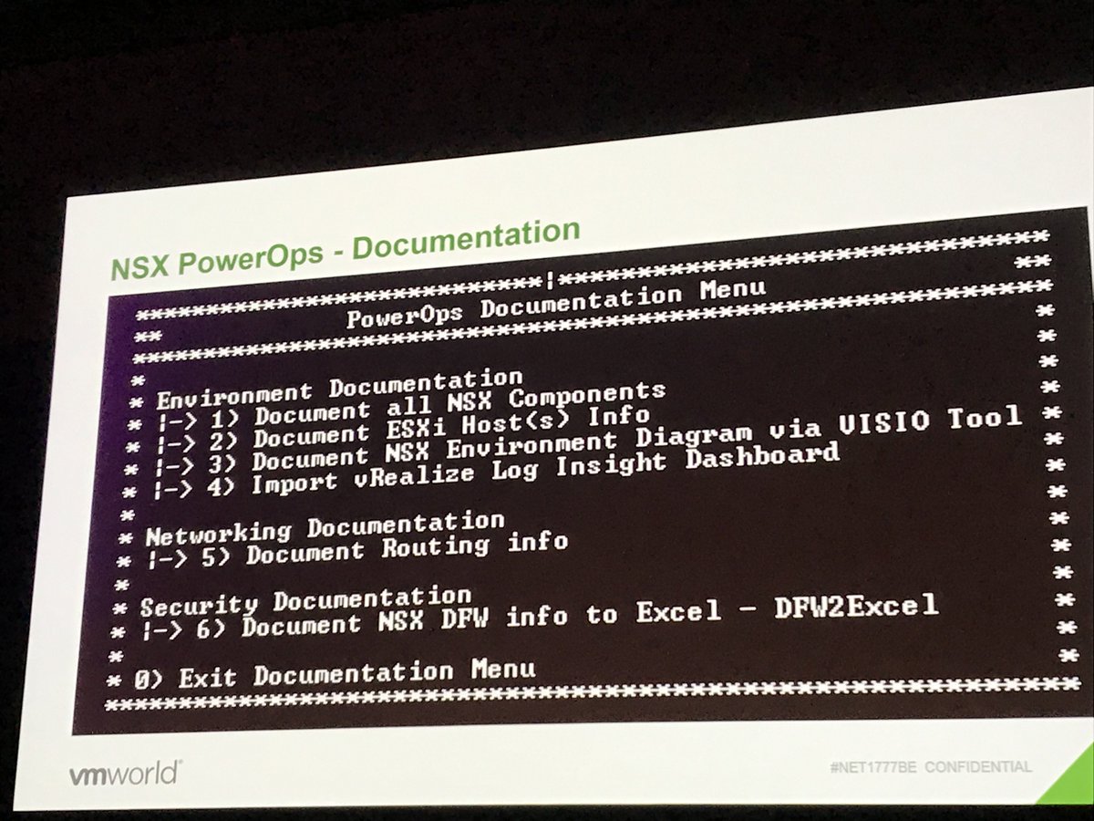 novakkkarel's tweet photo. #vmworld #NET1777BE Great #PowerOps @PowerNSXv #RunNSX https://t.co/KKGptf5mvU