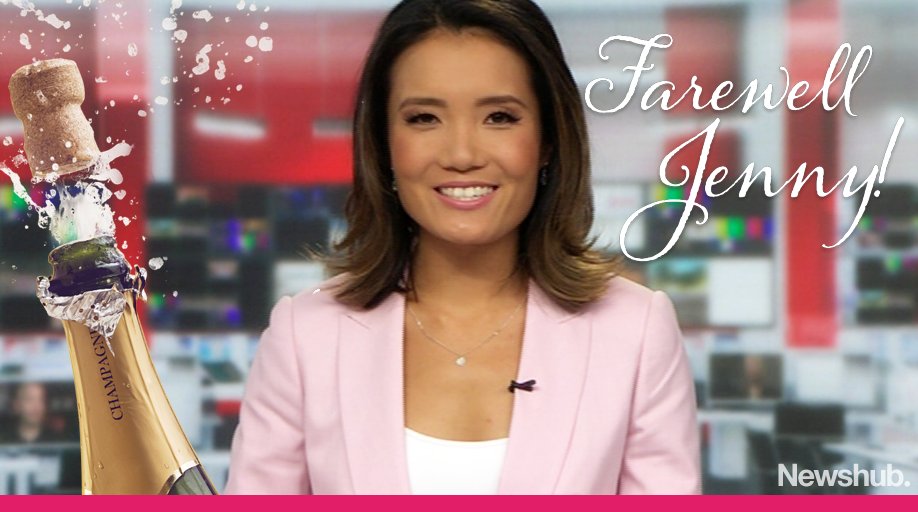NewshubNZ's tweet photo. Tonight, for the last time on #NewshubLate: "I'm @JennySuo, good night." https://t.co/AZjCPKaxUo