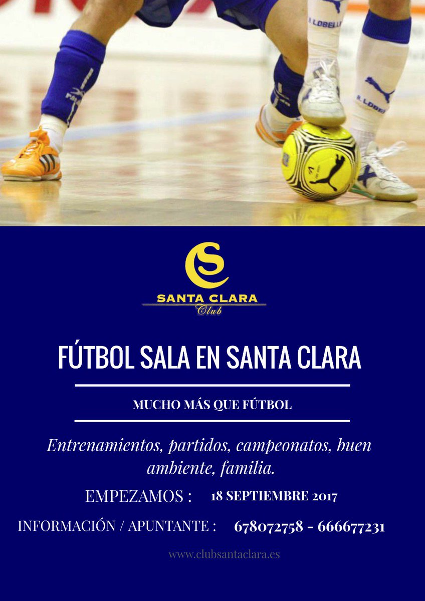 Escuela de fútbol sala en el Club Santa Clara