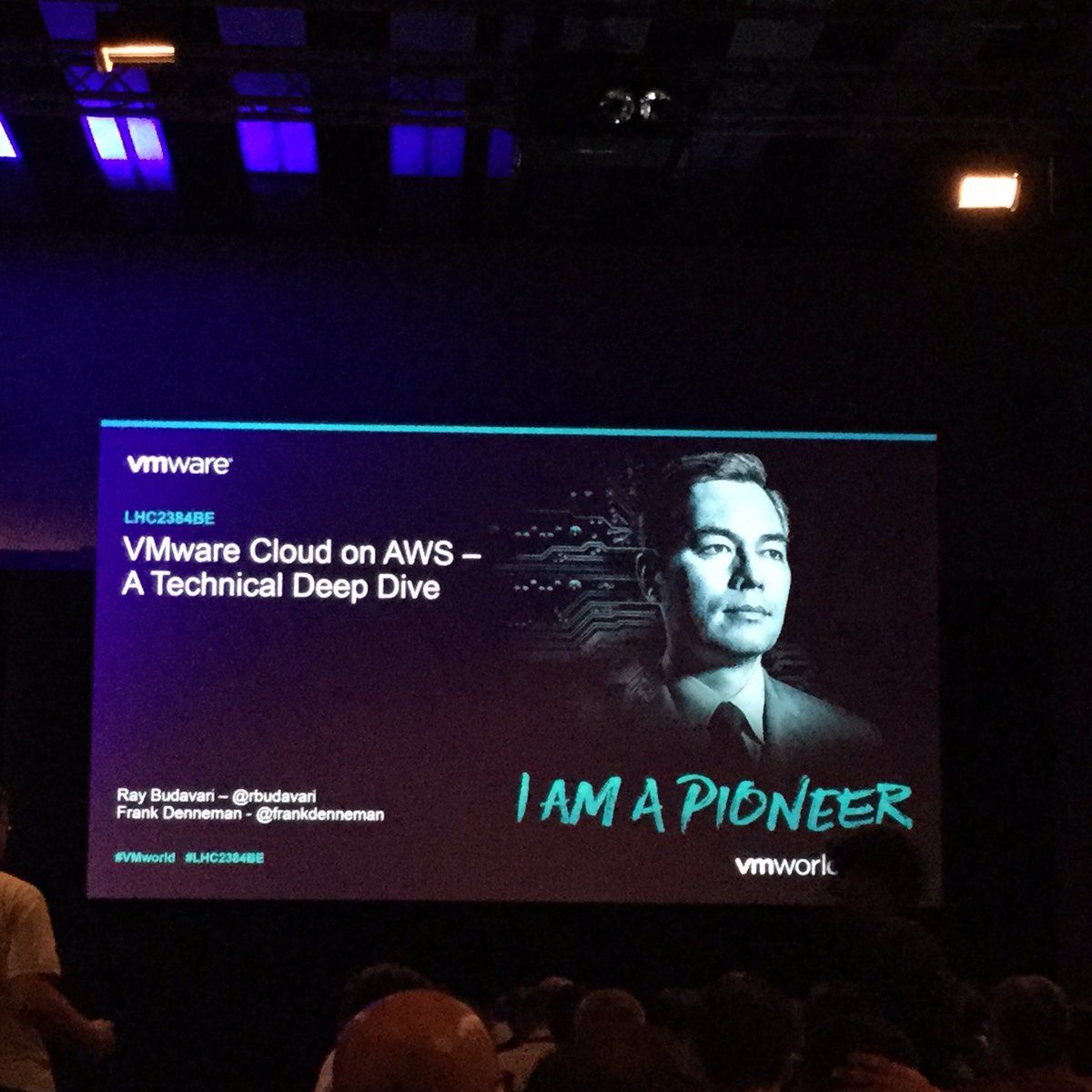 fgth05's tweet photo. Let's get ready to  rumble #LHC2384BE #VMworld with @rbudavari and @FrankDenneman hope it will be a technical deep dive 😇 https://t.co/FDoeK636gA