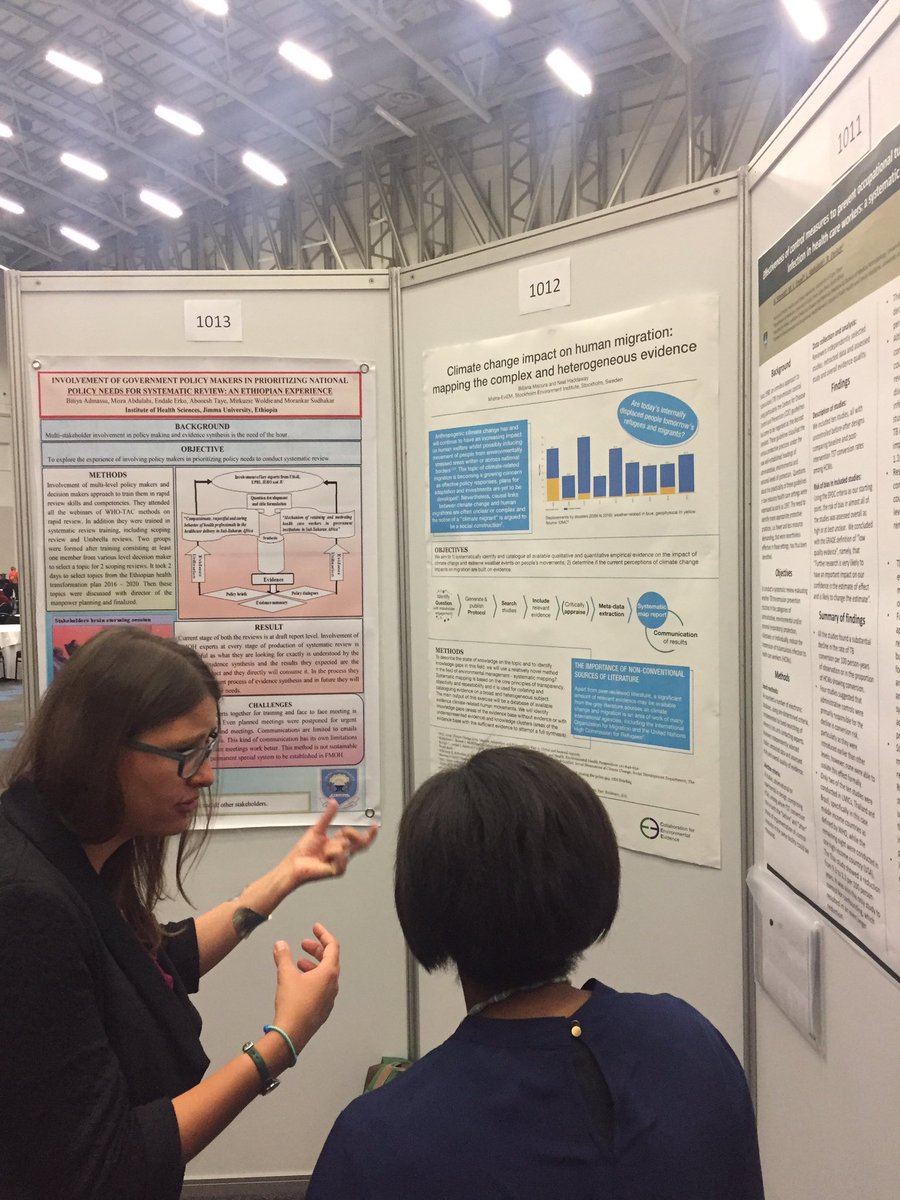 Pass by our poster at #GESummit17 on mapping of complex evidence on #climatechange on #humanmigration