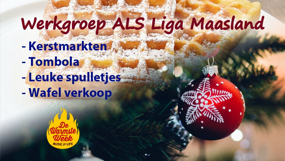 ALSBelgium's tweet photo. Werkgroep ALS Liga Maasland gaat op kerstmarkten staan &amp; organiseert een grote wafelverkoop! Dankjewel! https://t.co/SW6BTpWmJI  #ALS #MfL16 https://t.co/dCECiUbQPI