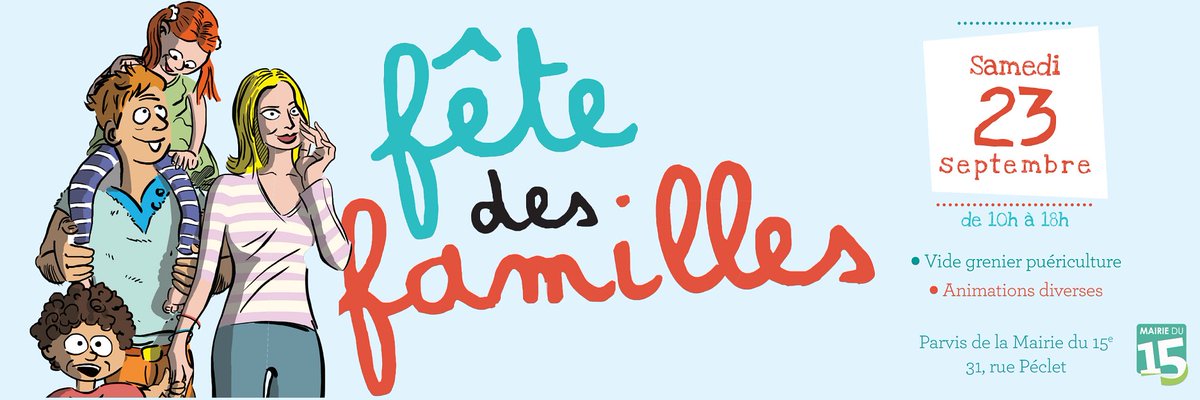 Le samedi 23 septembre, très bonne "seconde rentrée" avec la Fête des Familles de la Mairie ! Venez nombreux !