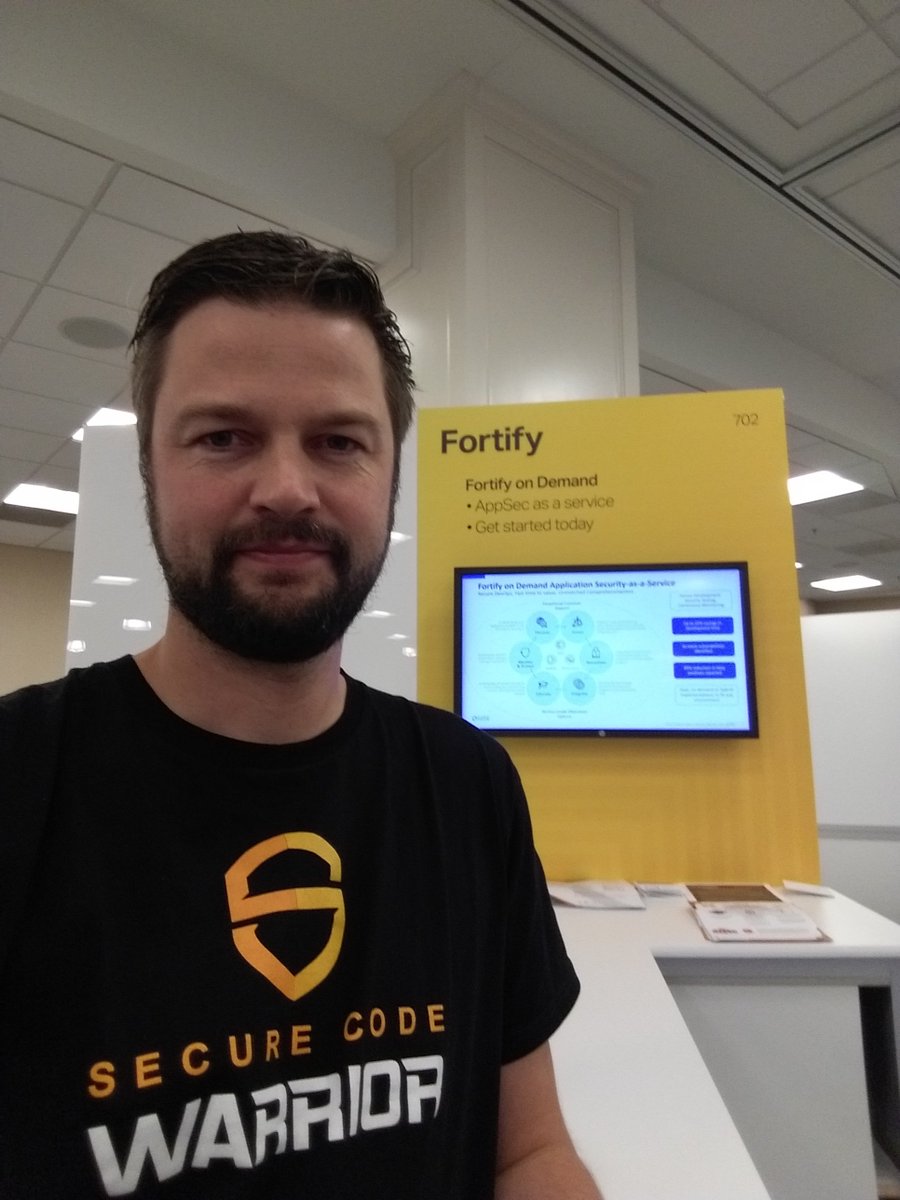 SecCodeWarrior's tweet photo. Last day at #Protect17, stop by the @fortifyondemand booth and say hello to our CTO @mmadou! @MicroFocus @MicroFocusSec #securethenew https://t.co/7sOSyCD7u3
