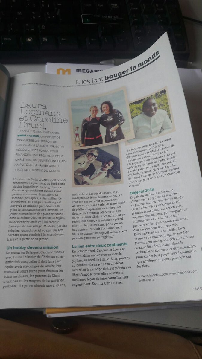 Merci <a href="/FlairBelgique/">Flair Belgique</a> du soutien! #Swim4chris