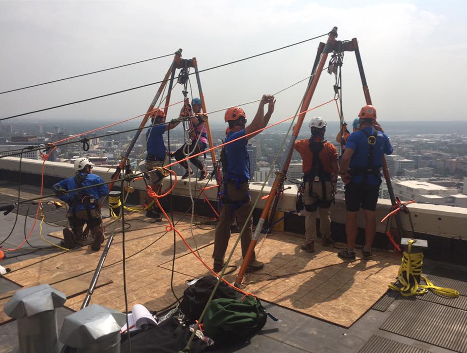 It's Miles, the Broncos Mascot hanging around last weekend at the Over the Edge event in Denver!  PMI was there too to assist with safety.