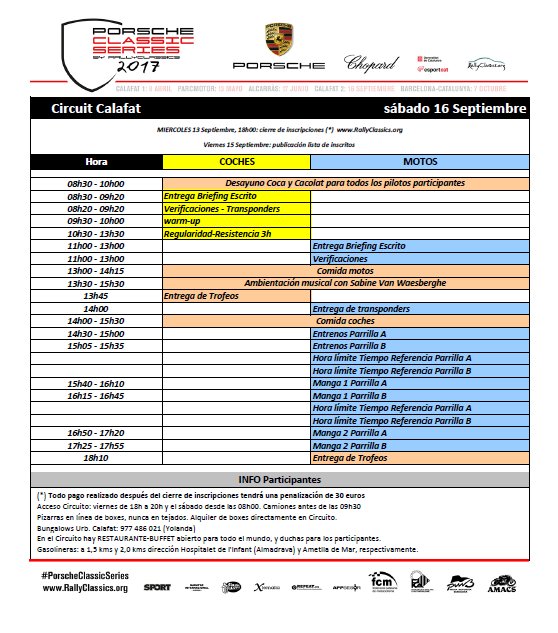 CircuitCalafat's tweet image. El próximo sábado, 16 de septiembre regresan las Porsche Classic Series, en el circuito de Calafat. #RallyClassics #PorscheClassicSeries