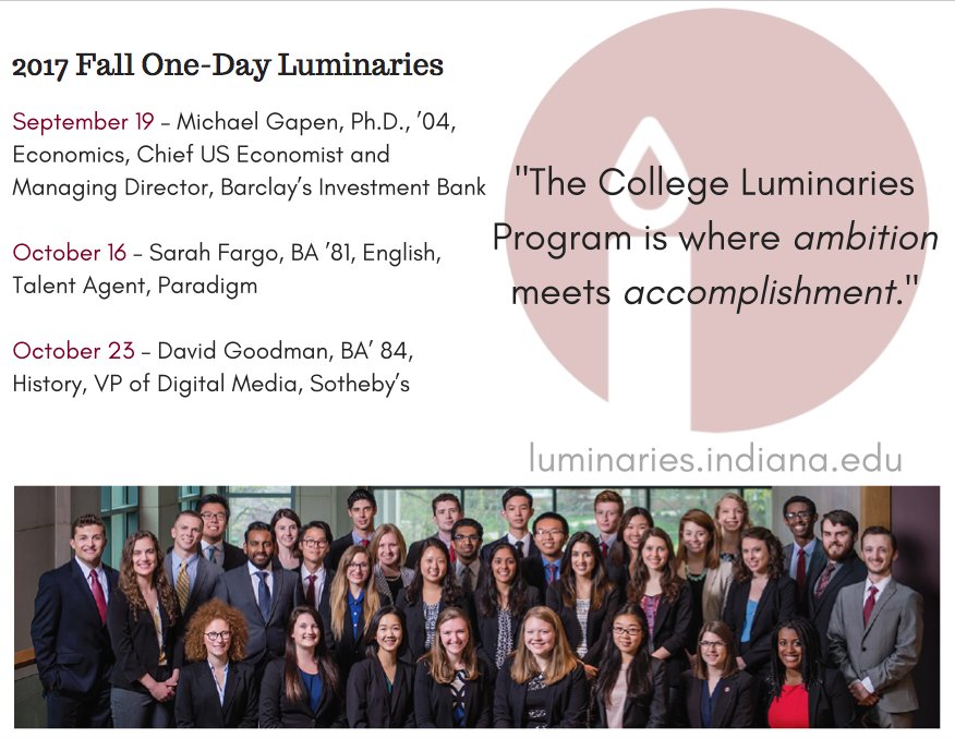 LuminariesIU's tweet photo. Don't miss our One-Day Luminaries for fall 2017! For more information on what we do &amp; who we are visit our website-->https://t.co/rTnxnyYLyU https://t.co/ZJoNHIGL6R