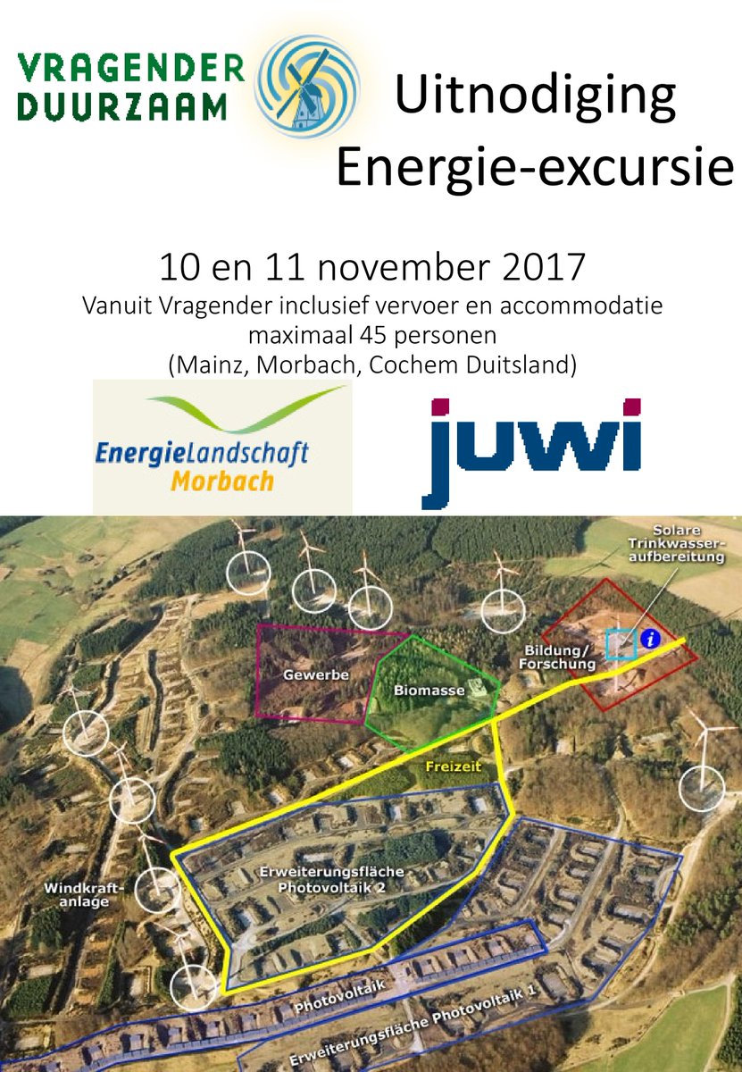 VCENduurzaam's tweet photo. Met de VCEN op 10 en 11 november naar JUWI in Wörrstadt en het Energielandschap Morbach? Zie voor meer info bijgevoegde uitnodiging. https://t.co/rJFFsSx6ll